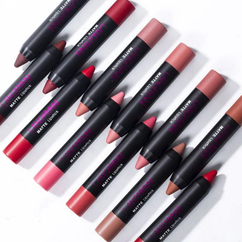 langmanni 12-Pieces Matte Lipstick