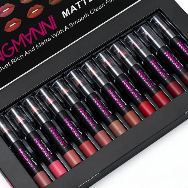 langmanni 12-Pieces Matte Lipstick