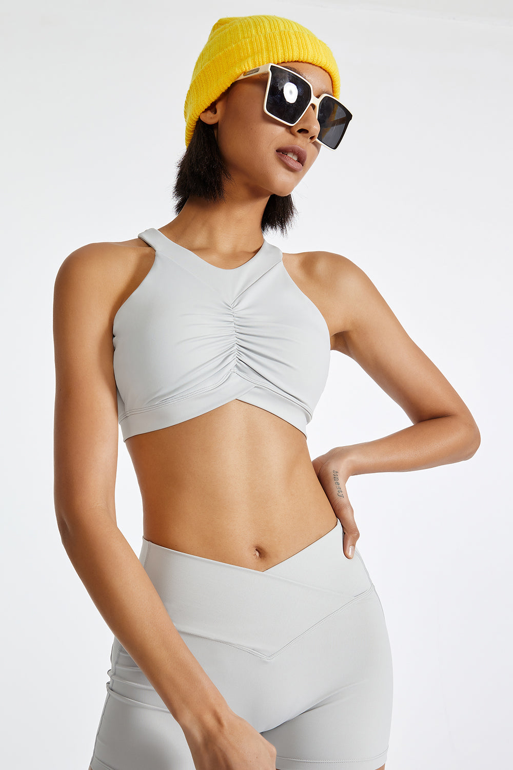 Ruched Crisscross Active Tank