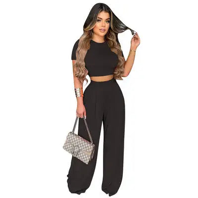 Casual Crop Top Set